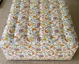 Floral Upholstered Ottoman. Measures 40" x 50" x 17" H. Photo 1 of 3.