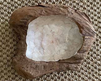 Drift Wood Bowl with Mother Of Pearl Lining. Photo 1 of 3.