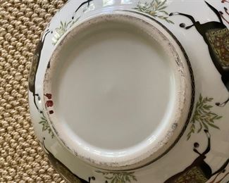 Porcelain Punch Bowl With Equestrian Theme. Photo 3 of 3.