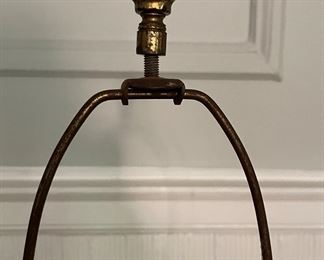 Hand-Painted Carved Wood Figural Table Lamp. Photo 3 of 3.