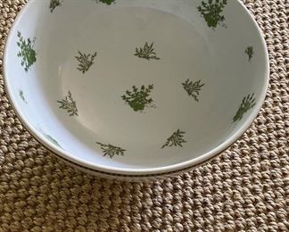 Porcelain Punch Bowl With Equestrian Theme. Photo 2 of 3.