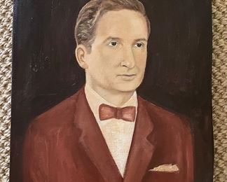 Portrait of a Gentleman. Oil on Canvas. Measures 15" x 20."