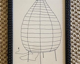 Modern Lamp Print. Signed & Numbered. Measures 9.5" x 15.5."