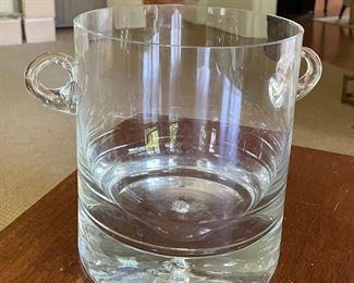 Cut Glass Ice Bucket. Measures 7" H x 6" D.