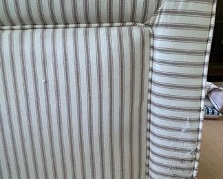 French Ticking Upholstered Day Bed with Bolsters. Does Have Evidence of Some Cat Scratch Activity. Measures 82” W x 42” D. Photo 4 of 4.