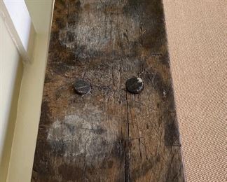 Rustic Primitive Bench. Measures 73" W x 10" D x 24" H. Photo 2 of 3.