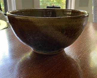 Glazed Ceramic Bowl Signed By Artist. Photo 1 of 3.