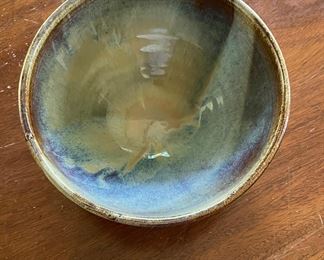 Glazed Ceramic Bowl Signed By Artist. Photo 2 of 3.