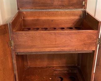 Vintage Bar Cabinet. Great As It But Would Be AMAZING With Custom Paint. Ask Us For Resources! Measures 29" W x 18" D x 36" H. Photo 4 of 7.