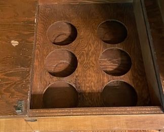 Vintage Bar Cabinet. Great As It But Would Be AMAZING With Custom Paint. Ask Us For Resources! Measures 29" W x 18" D x 36" H. Photo 5 of 7.