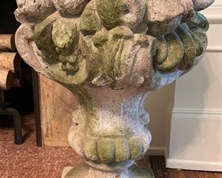 Vintage Cast Concrete Flower Topiary - 2 Available. HEAVY!