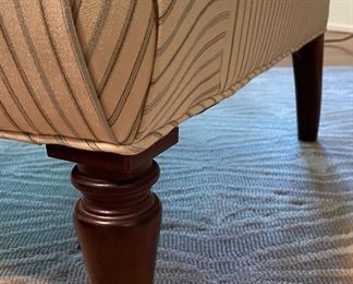 Lee Industries French Ticking Upholstered Club Chair - 4 Available. Each Measures 34” W x 32” H. Photo 3 of 4.