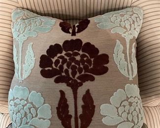 William Yeoward for Designers Guild Down-Filled Pillows - 2 Available. Each Measures 20" x 20."