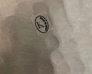 Brass Tray. Measures 20" D. Photo 2 of 2.