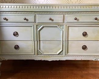 Painted Vintage Commode. Measures 52" W x 24" D x 38" H. Photo 1 of 6.