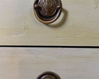 Painted Vintage Commode. Measures 52" W x 24" D x 38" H. Photo 3 of 6.