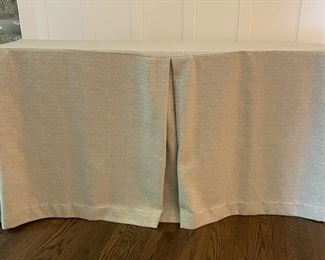 Slipcovered Bookcase / Console. Measures 58" W x 16" D x 30" H. Photo 1 of 2.