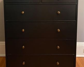 Crate & Barrel Metal 6-Drawer Chest of Drawers. Measures 35" W x 18" D x 45" H.