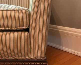 Antique Upholstered Chair With Claw Feet. Measures 36” W x 36” D. Photo 2 of 4.