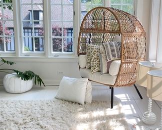 Flokati Rug. Measures 5' x 7' 3."