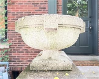 Cast Concerte Planter. 24" D.