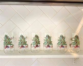 Set of 6 Spode Water Glasses.