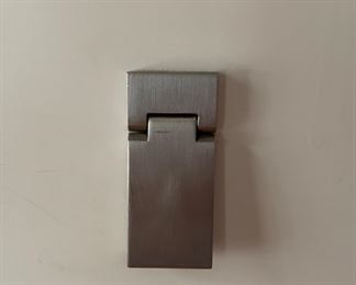 Four Drawer Laminate Chest of Drawers with Brushed Metal Pulls. Measures 29" W x 18" D x 45" H. Photo 2 of 2.