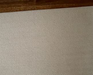 Neutral Natural Fiber Rug In Herringbone Pattern. Measures 26' x 9' 12." Sold As One Rug Or Two Or More People Can Be Split The Cost And Recut To Fit. We Recommend Kashian Brothers. Photo 2 of 2.