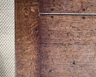 Double Pedestal Farmhouse Table. Measures 72" L x 42" W x 30" H with 28" Clearance. Photo 5 of 6.