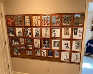 Vintage body builder prints