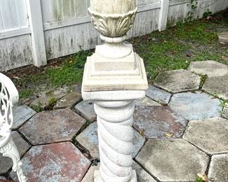 Concrete pedastal and finial