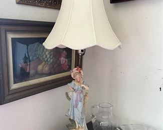 Capodimonte Figurine Lamp
