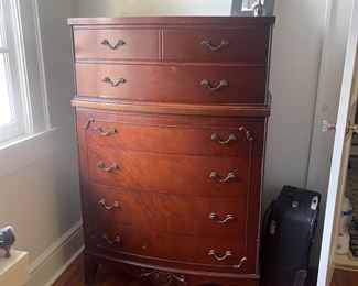  Antique Federal Style Mahogany Highboy Dresser