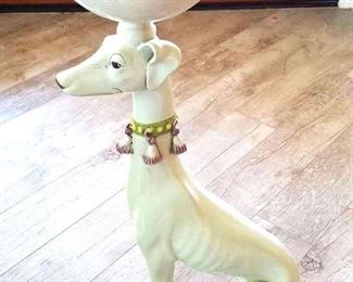 Vintage Porcelain Dog Statue Made in Italy