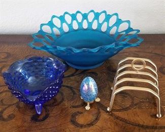 Cobalt Blue Hobnail Dish, Westmoreland Glass And More