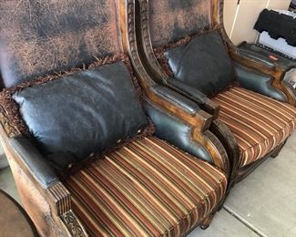 2 Ashley Furniture Leather Chairs