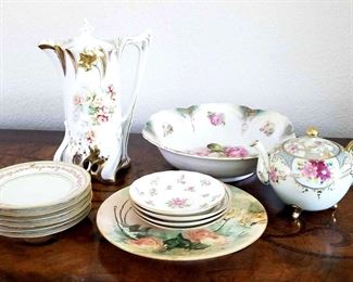 Limoges and other floral old world china