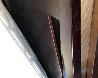 Modern Bedframe WMattressBox Spring, Side And Metal Rails