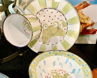 MACKENZIE CHILD'S PLATE SET.  BABY PRESENTS!