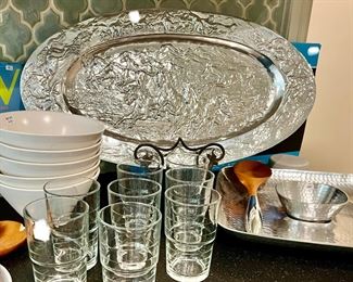 WILTON ARMETALE RUNNING HORSES PLATTER