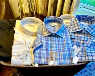 PETER MILLAR BUTTON UP SHIRTS, NWT.
