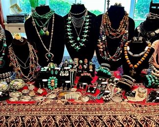 LARGE SELECTION OF INDIAN PAWN STERLING AND TURQUOISE JEWELRY, AMBER, PEARLS, GEMSTONES, AND MORE!  REMOVED DAILY!  SECURITY ON PREMISES!