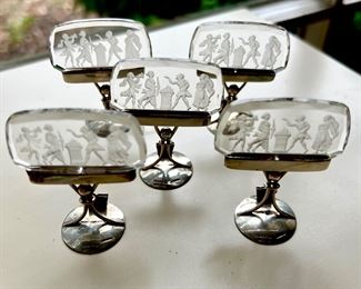 INTAGLIO STERLING PLACE CARD HOLDERS FOR YOUR UPSCALE DINNER PARTY!