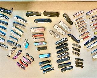 OVER 65 KNIVES SOG AND BUCK.