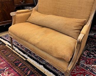 Burlap Settee