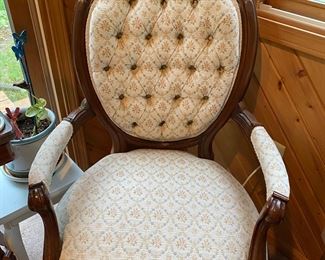 Carved Indian head Victorian parlor chair - from Maine