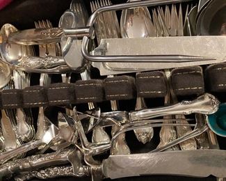 Set of sterling silver flatware