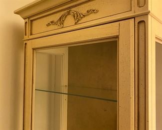 Glass front vintage curio cabinet