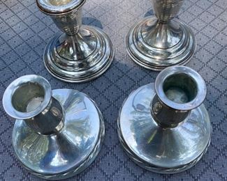 Sterling candle holders