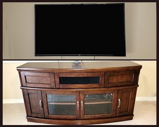 55 Inch LG TV and TV Stand with Plenty of Storage 